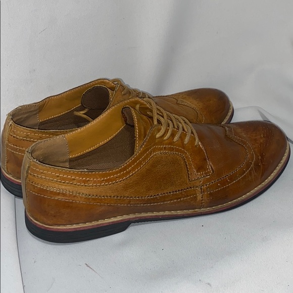 Phifa Light Brown Leather Oxfords Mens Size 11 - Picture 4 of 10